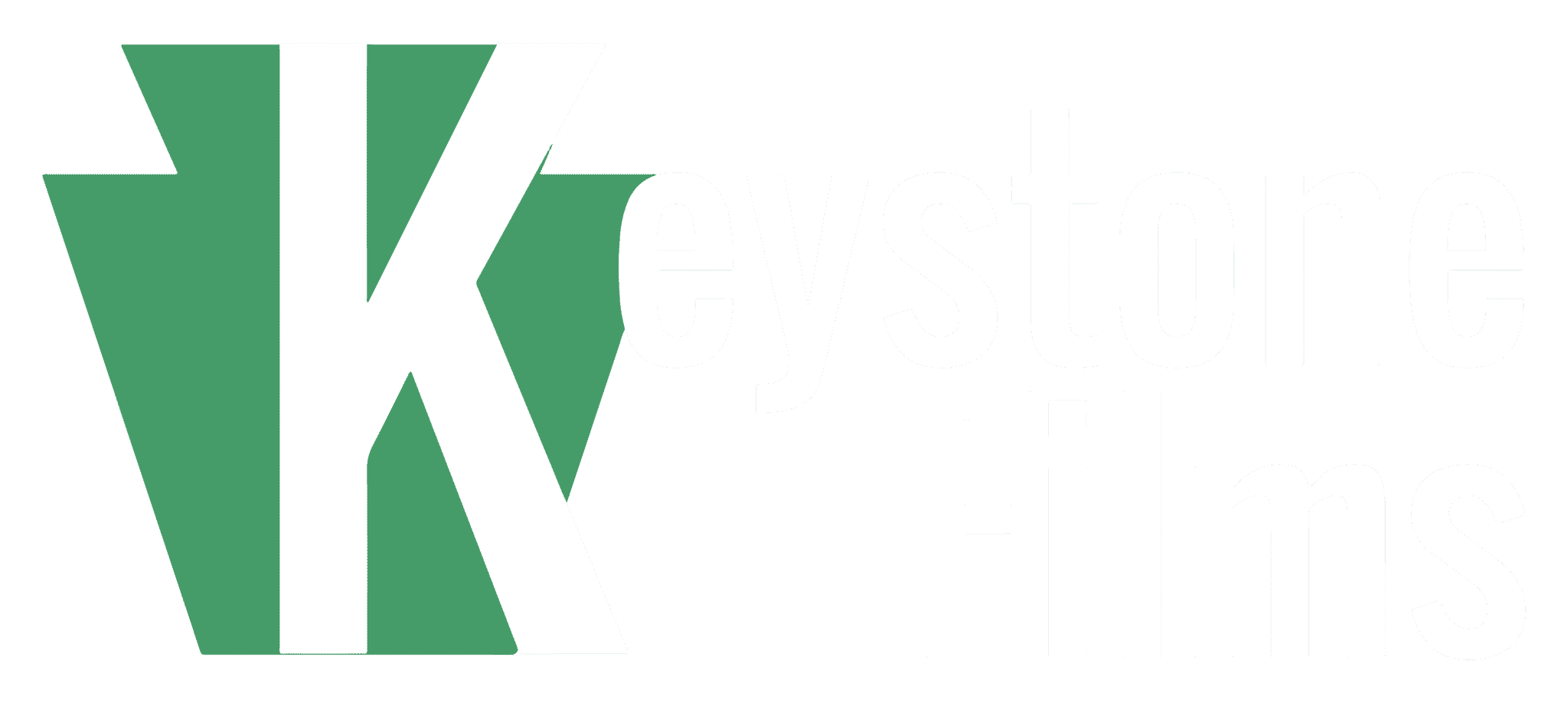 Keystone Films Logo, white transparent